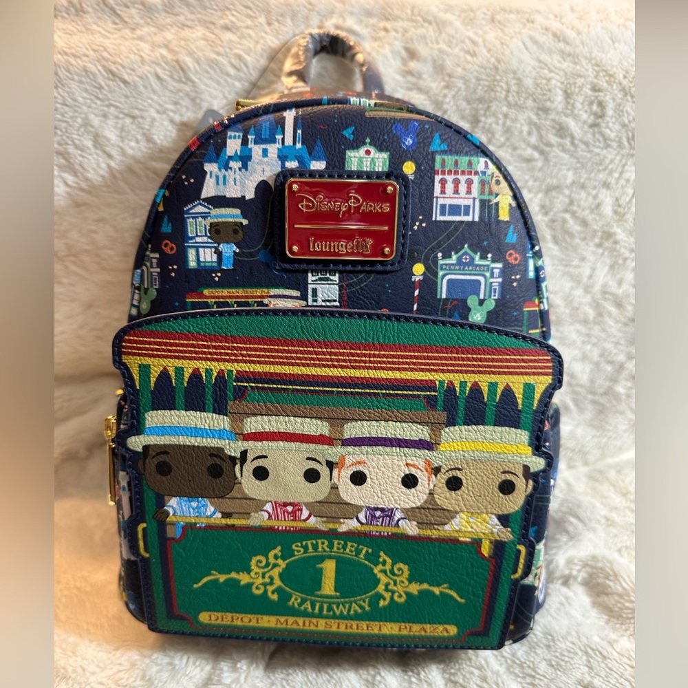 NEW Disney Parks Dapper Dan Magic Kingdom Loungefly Backpack